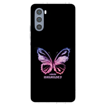 Picasee husă transparentă din silicon pentru Motorola Moto G62 - Diamanty Purple
