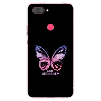 Picasee husă transparentă din silicon pentru Xiaomi Mi 8 Lite - Diamanty Purple