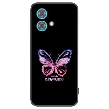 Picasee husă neagră din silicon pentru Motorola Edge 40 Neo - Diamanty Purple
