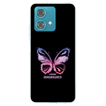 Picasee husă transparentă din silicon pentru Motorola Edge 40 Neo - Diamanty Purple
