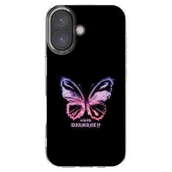 Picasee husă transparentă din silicon pentru Apple iPhone 16 - Diamanty Purple