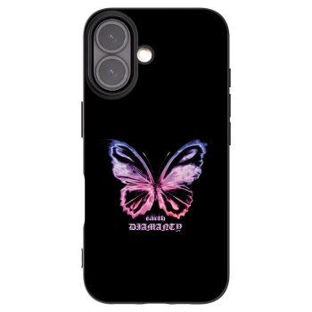 Picasee husă neagră din silicon pentru Apple iPhone 16 - Diamanty Purple