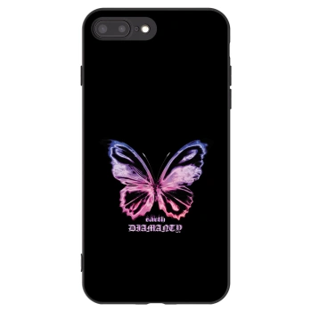 Picasee husă neagră din silicon pentru Apple iPhone 7 Plus - Diamanty Purple