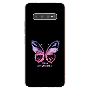 Picasee husă transparentă din silicon pentru Samsung Galaxy S10 Plus G975 - Diamanty Purple