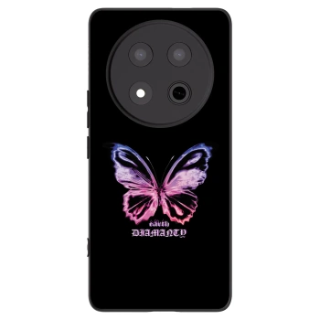 Picasee husă neagră din silicon pentru Honor Magic7 Lite 5G - Diamanty Purple
