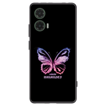 Picasee husă neagră din silicon pentru Motorola Moto G35 5G - Diamanty Purple