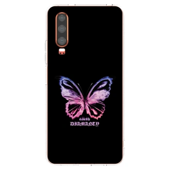 Picasee husă transparentă din silicon pentru Huawei P30 - Diamanty Purple