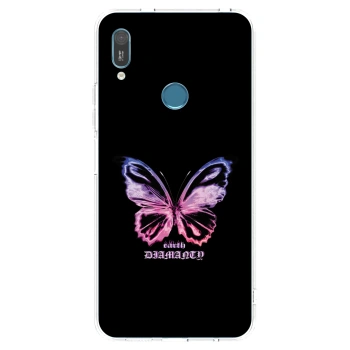 Picasee husă transparentă din silicon pentru Huawei Y6 2019 - Diamanty Purple