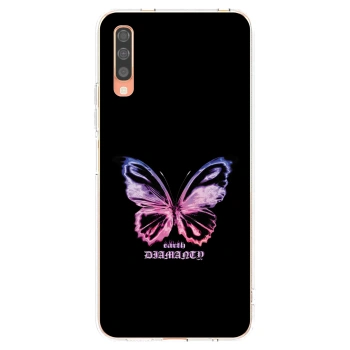 Picasee husă transparentă din silicon pentru Samsung Galaxy A70 A705F - Diamanty Purple