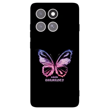 Picasee husă neagră din silicon pentru Motorola Edge 60 Pro - Diamanty Purple