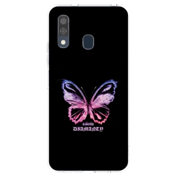 Picasee husă transparentă din silicon pentru Samsung Galaxy A40 A405F - Diamanty Purple