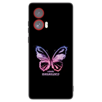 Picasee husă neagră din silicon pentru Motorola Edge 50 Fusion - Diamanty Purple