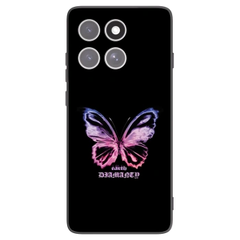 Picasee husă neagră din silicon pentru Motorola Edge 60 Fusion - Diamanty Purple