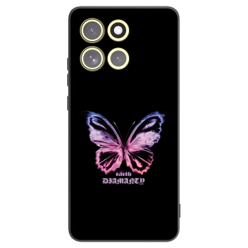Picasee husă neagră din silicon pentru Motorola Moto G86 Power 5G - Diamanty Purple