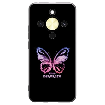 Picasee husă neagră din silicon pentru Honor Magic8 Lite 5G - Diamanty Purple