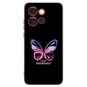 Picasee husă neagră din silicon pentru Motorola Edge 60 Neo 5G - Diamanty Purple