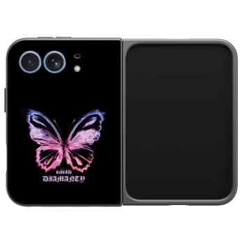 Picasee husă neagră din silicon pentru Apple iPhone Duo - Diamanty Purple