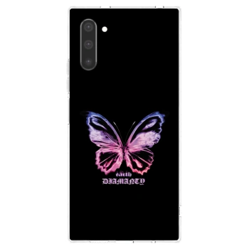 Picasee husă transparentă din silicon pentru Samsung Galaxy Note 10 N970F - Diamanty Purple