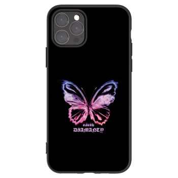 Picasee husă neagră din silicon pentru Apple iPhone 11 Pro - Diamanty Purple