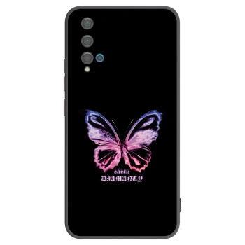 Picasee husă neagră din silicon pentru Huawei Nova 5T - Diamanty Purple