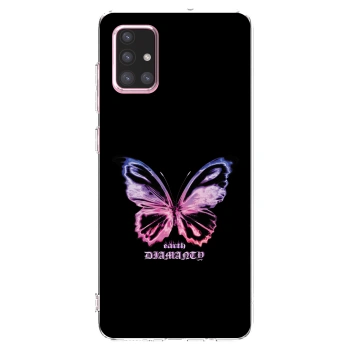 Picasee husă transparentă din silicon pentru Samsung Galaxy A71 A715F - Diamanty Purple