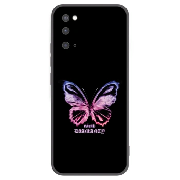 Picasee husă neagră din silicon pentru Samsung Galaxy S20 G980F - Diamanty Purple