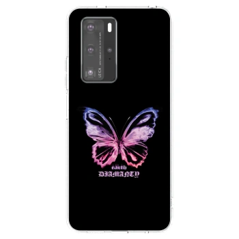 Picasee husă transparentă din silicon pentru Huawei P40 Pro - Diamanty Purple