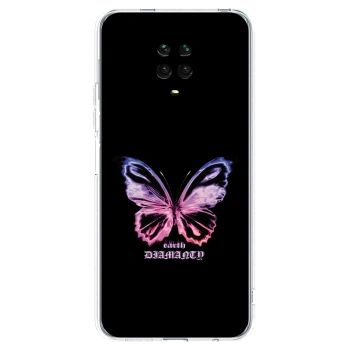Picasee husă transparentă din silicon pentru Xiaomi Redmi Note 9 Pro - Diamanty Purple