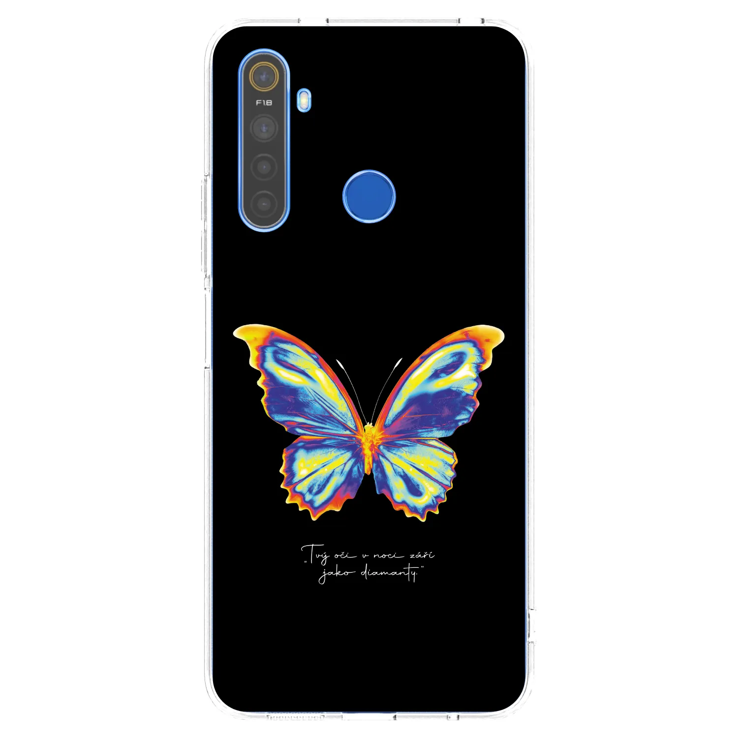 Picasee husă transparentă din silicon pentru Realme 5 - Diamanty Black