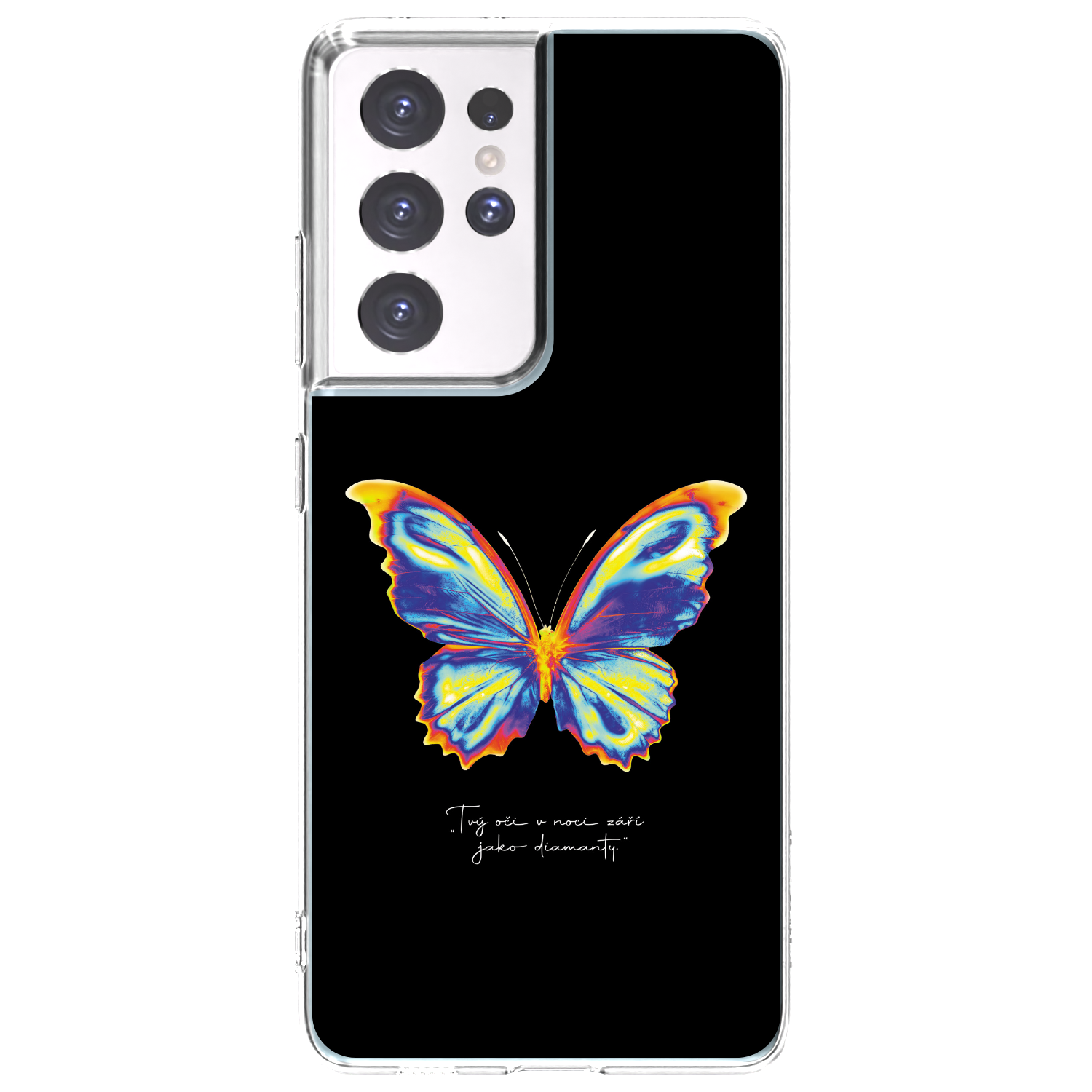 Picasee husă transparentă din silicon pentru Samsung Galaxy S21 Ultra 5G G998B - Diamanty Black