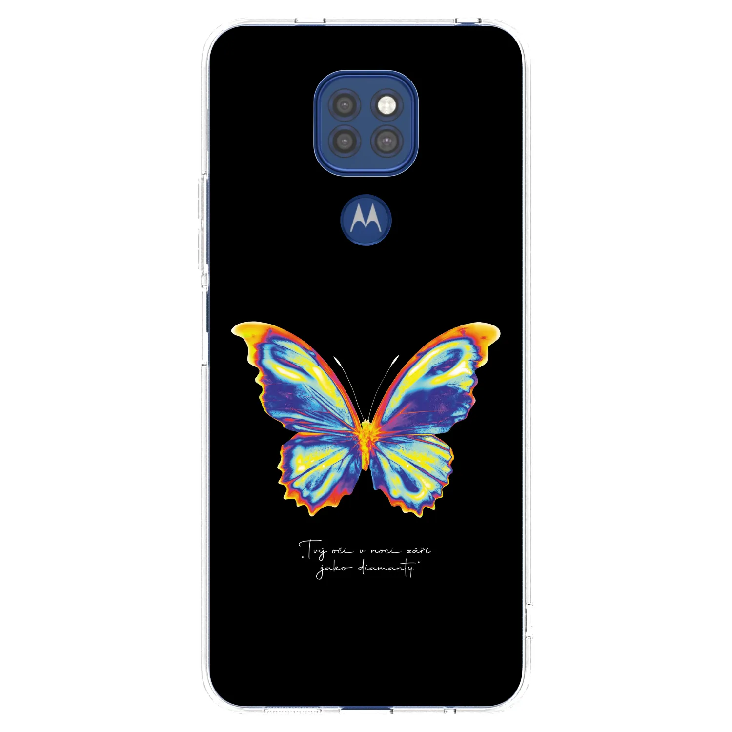 Picasee husă transparentă din silicon pentru Motorola Moto G9 Play - Diamanty Black