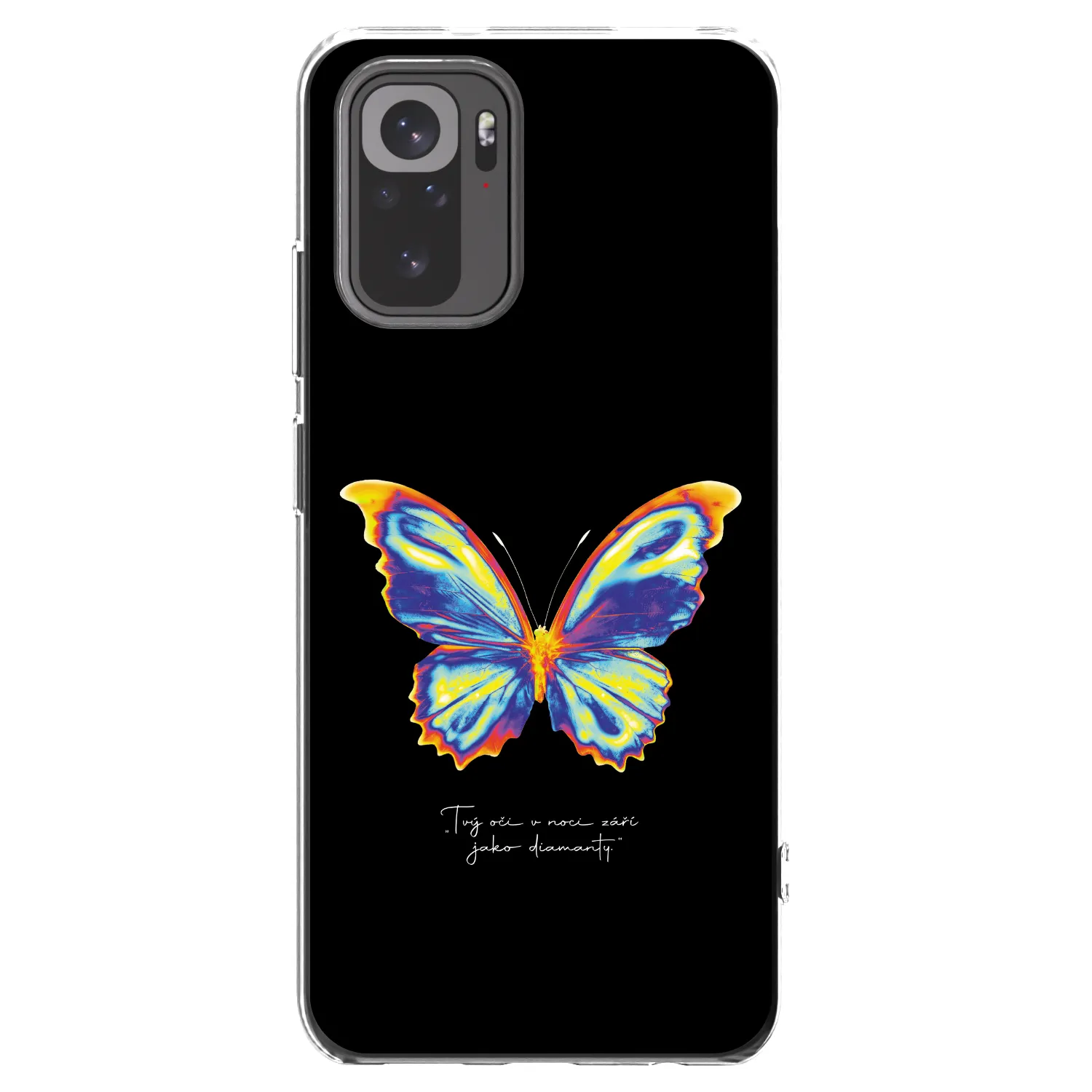 Picasee husă transparentă din silicon pentru Xiaomi Redmi Note 10 - Diamanty Black