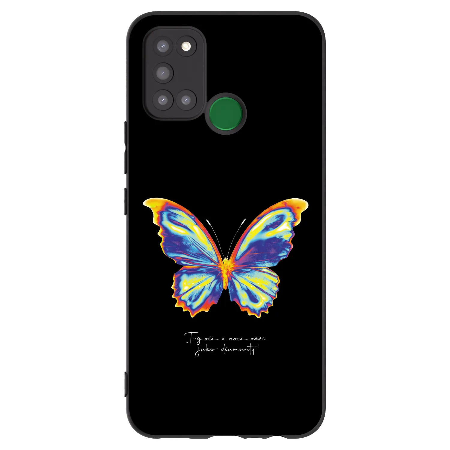 Picasee husă neagră din silicon pentru Realme 7i - Diamanty Black