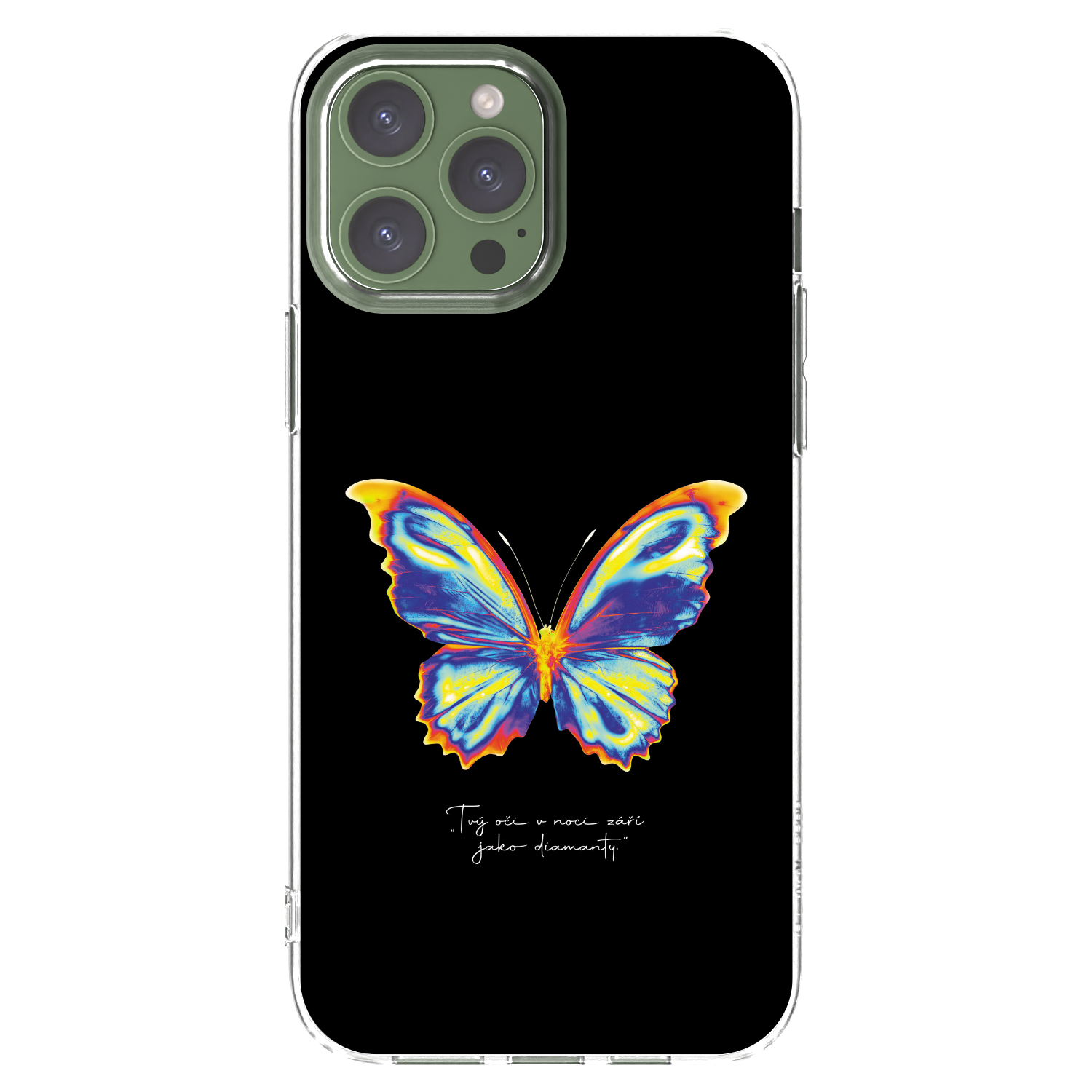 Picasee husă transparentă din silicon pentru Apple iPhone 13 Pro Max - Diamanty Black