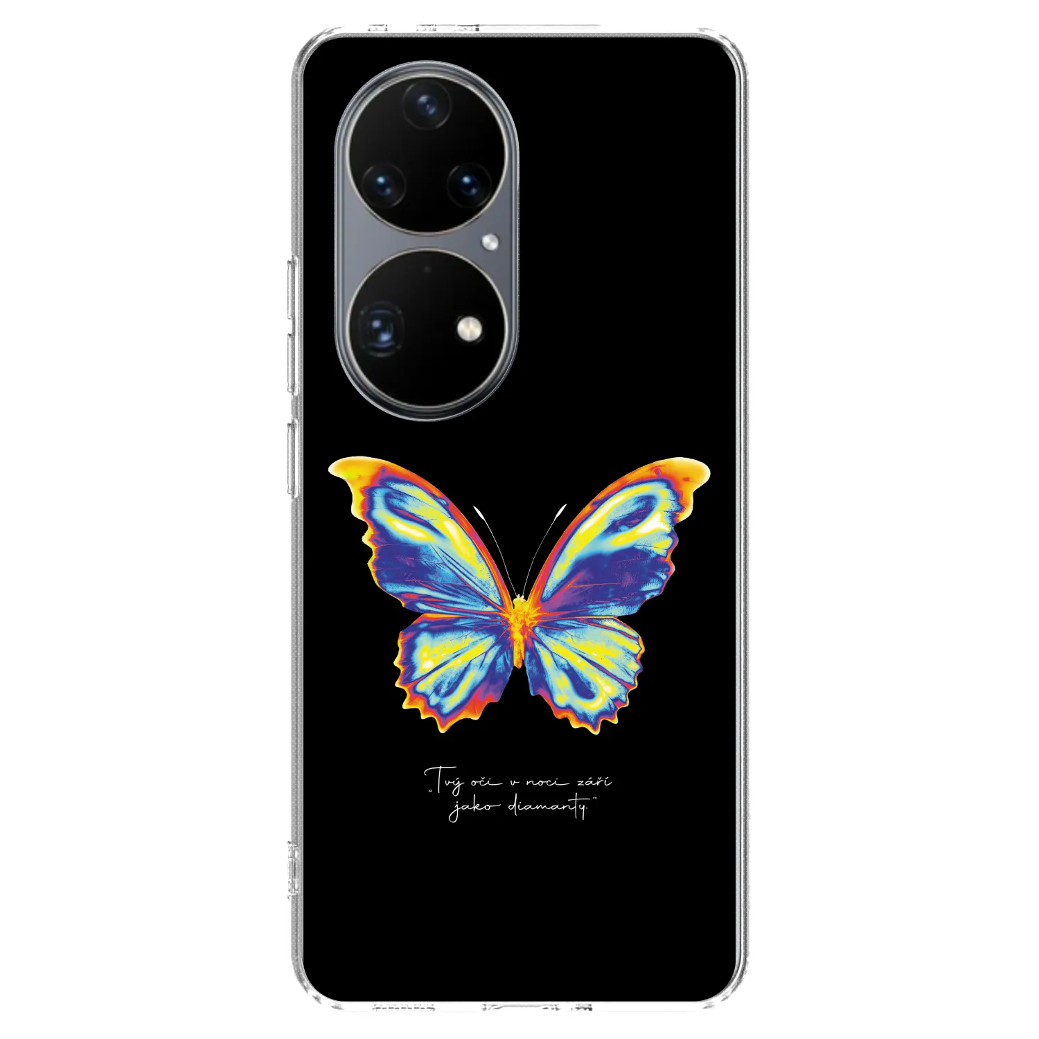 Picasee husă transparentă din silicon pentru Huawei P50 - Diamanty Black