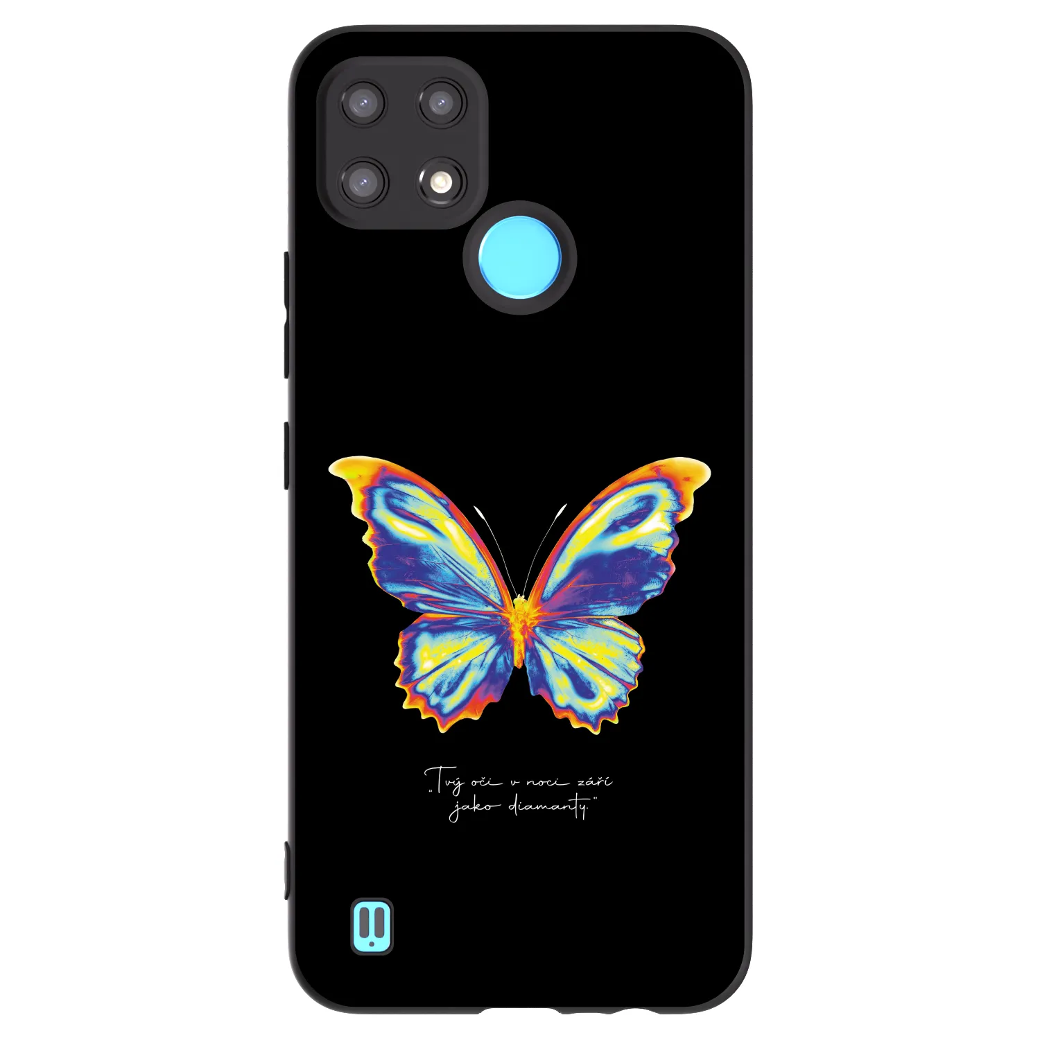 Picasee husă neagră din silicon pentru Realme C21 - Diamanty Black