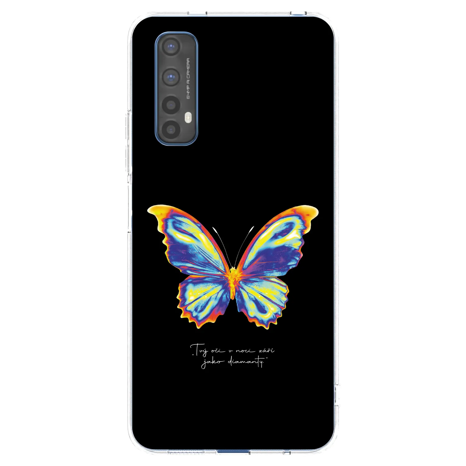 Picasee husă transparentă din silicon pentru Realme 7 - Diamanty Black