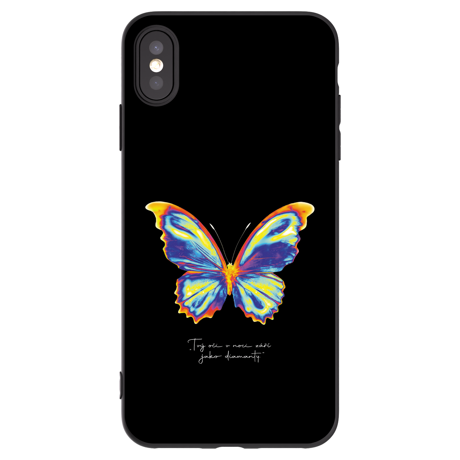Picasee husă neagră din silicon pentru Apple iPhone XS Max - Diamanty Black