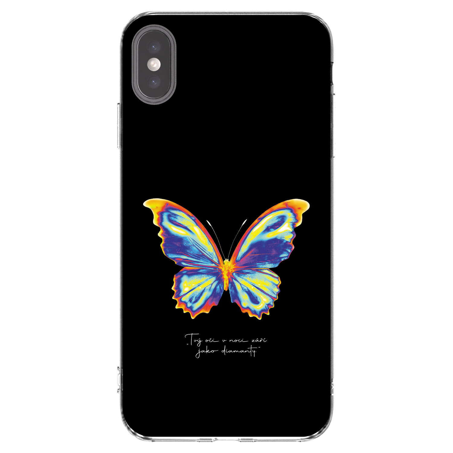 Picasee husă transparentă din silicon pentru Apple iPhone XS Max - Diamanty Black