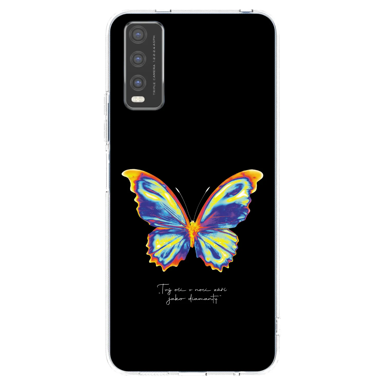 Picasee husă transparentă din silicon pentru Vivo Y20s - Diamanty Black