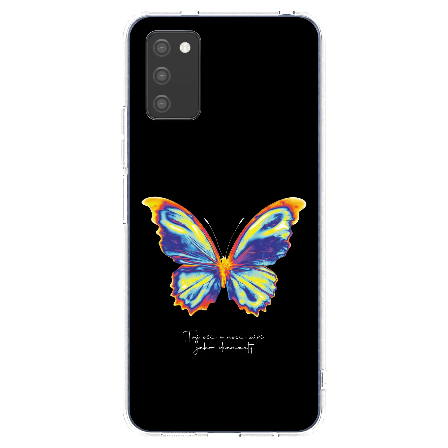 Picasee husă transparentă din silicon pentru Samsung Galaxy A03s A037G - Diamanty Black