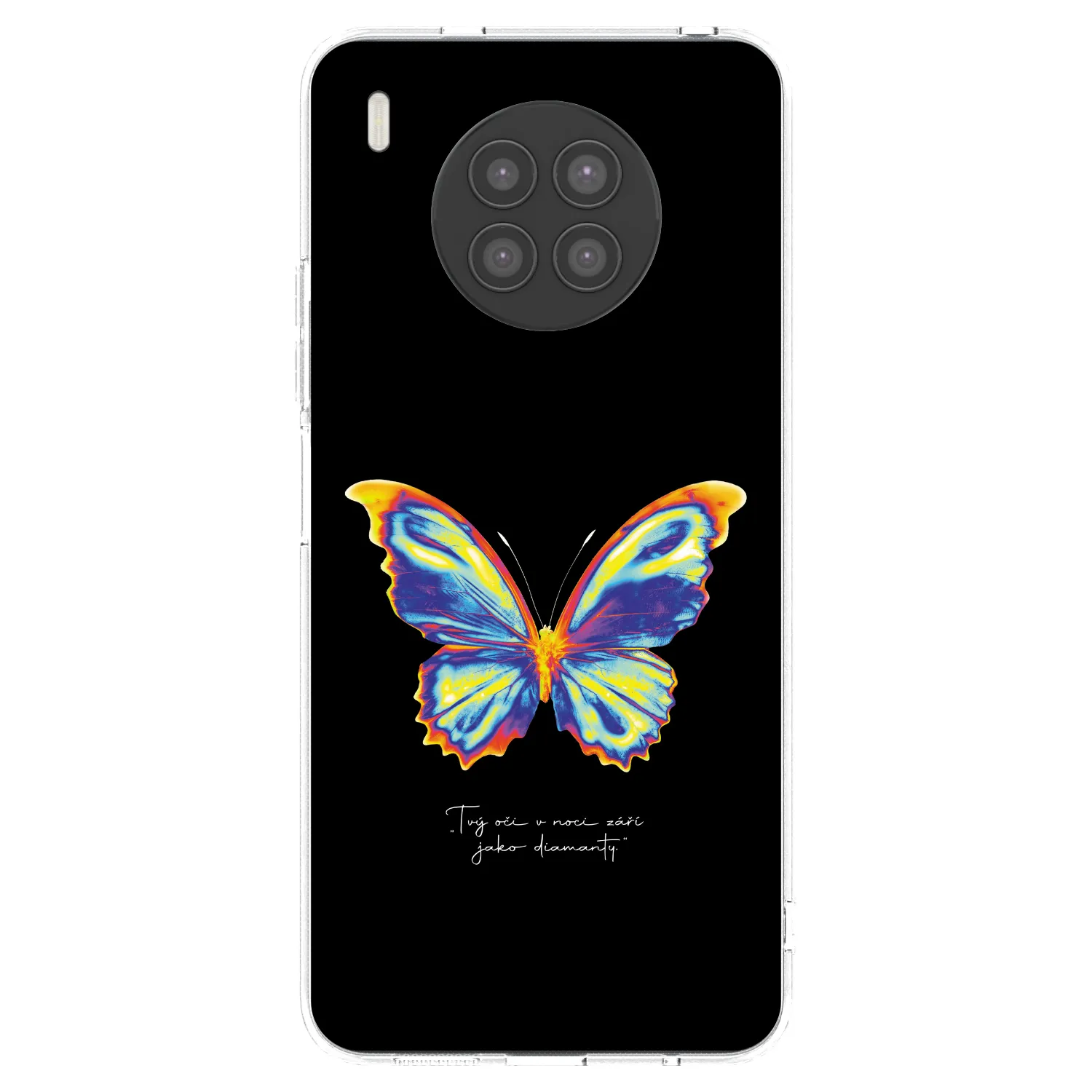 Picasee husă transparentă din silicon pentru Huawei Nova 8i - Diamanty Black