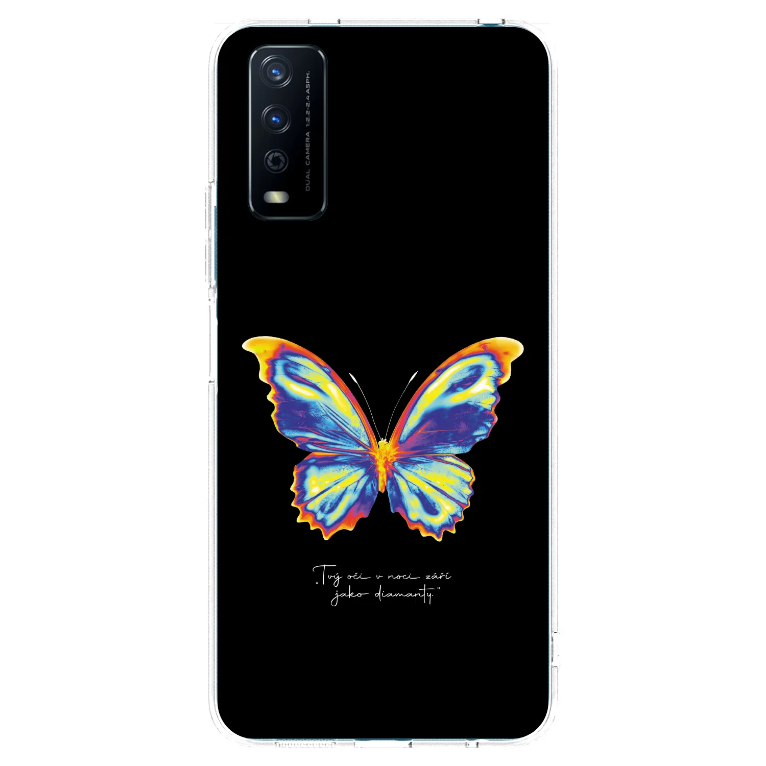 Picasee husă transparentă din silicon pentru Vivo Y11s - Diamanty Black