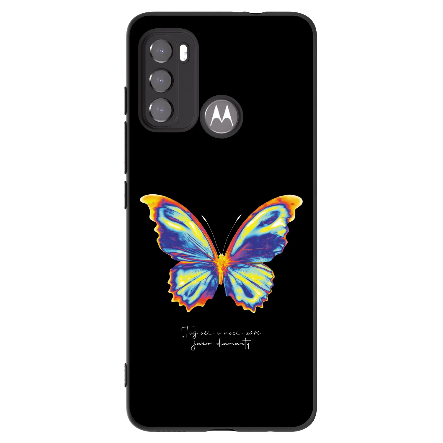 Picasee husă neagră din silicon pentru Motorola Moto G60 - Diamanty Black