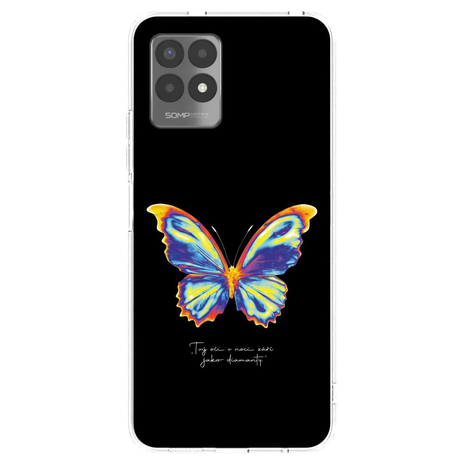 Picasee husă transparentă din silicon pentru Realme 8i - Diamanty Black