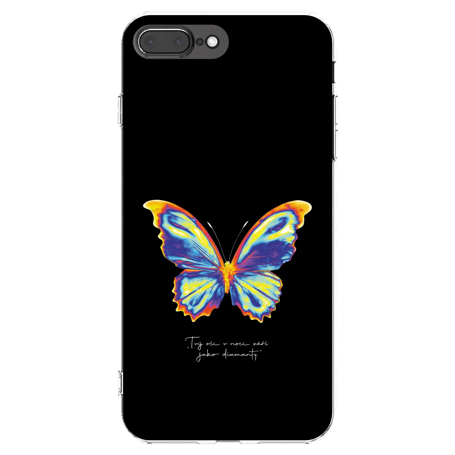 Picasee husă transparentă din silicon pentru Apple iPhone 7 Plus - Diamanty Black