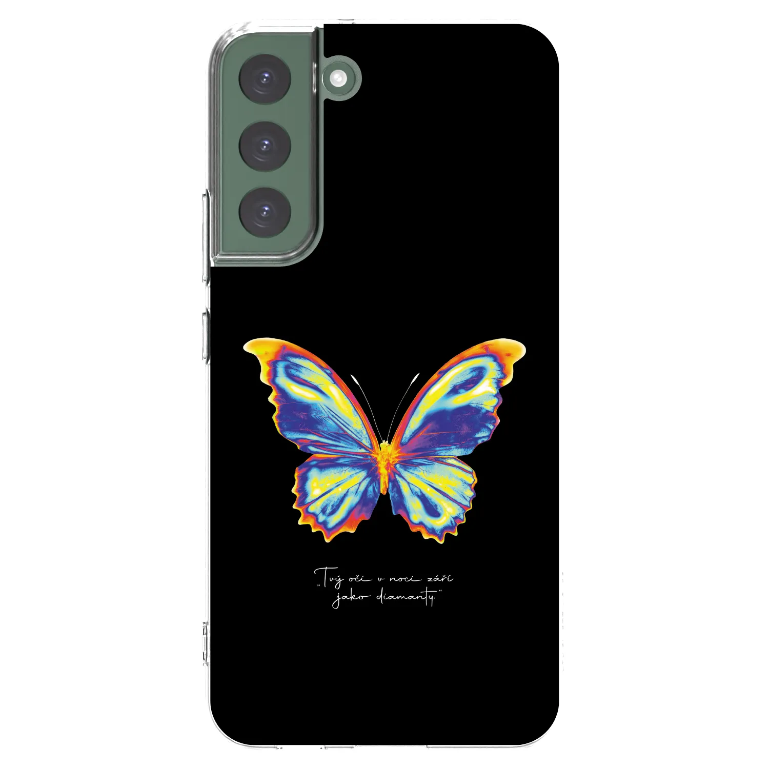 Picasee husă transparentă din silicon pentru Samsung Galaxy S22+ 5G - Diamanty Black