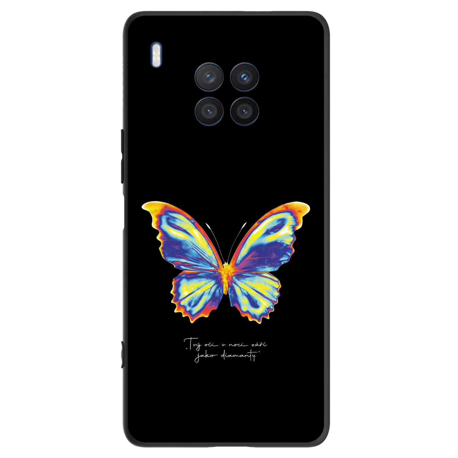Picasee husă neagră din silicon pentru Honor 50 Lite - Diamanty Black