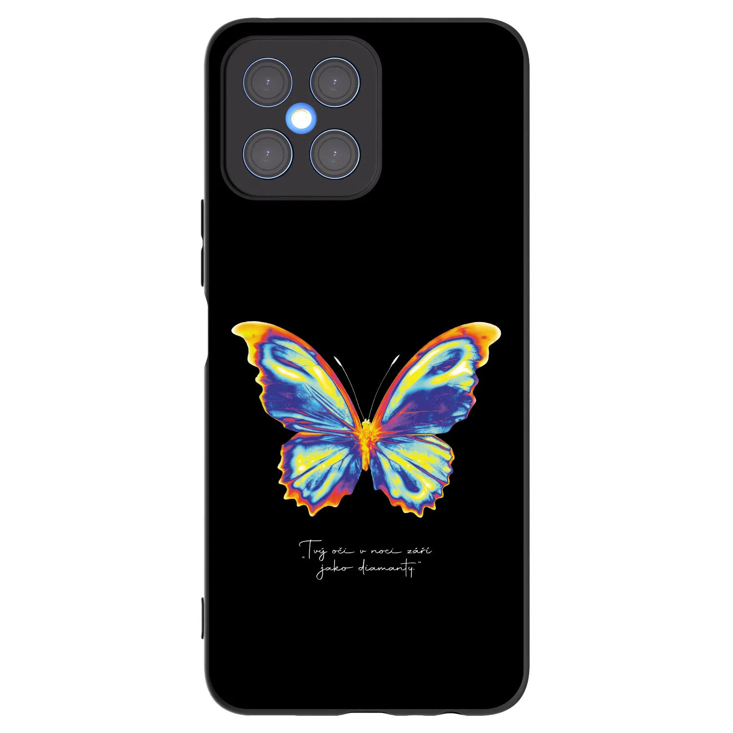 Picasee husă neagră din silicon pentru Honor X8 4G - Diamanty Black