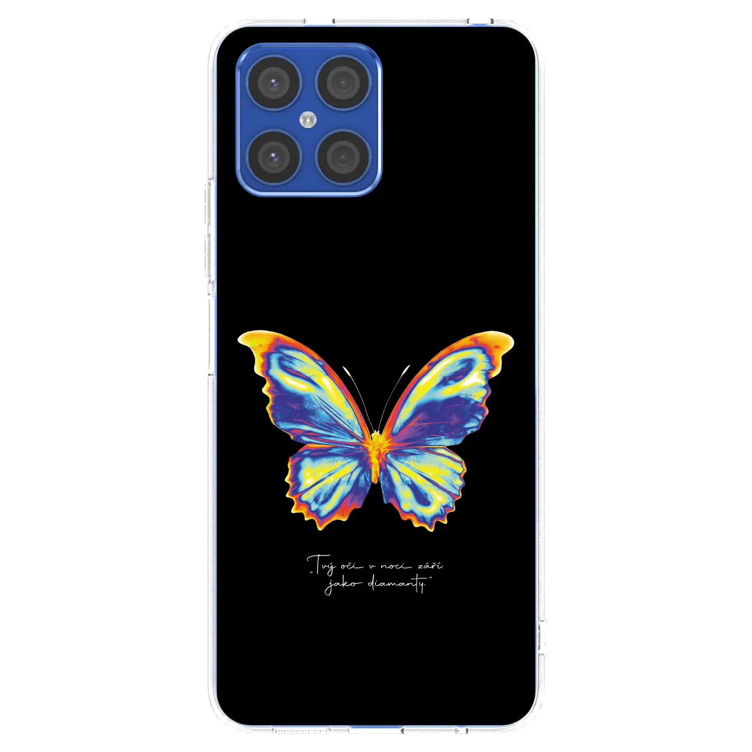 Picasee husă transparentă din silicon pentru Honor X8 4G - Diamanty Black